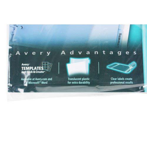 Avery 5-tab Blue 11" x 8.5" Translucent Dividers (1 set) - 11451