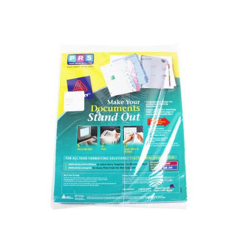 Avery 5-tab Blue 11" x 8.5" Translucent Dividers (1 set) - 11451