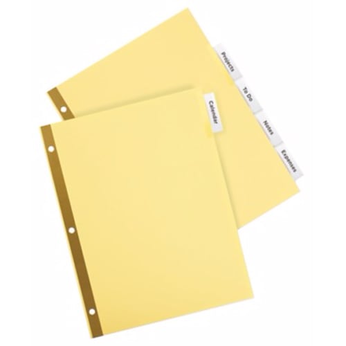Avery 5-tab Clear Dividers Buff Paper WorkSaver Big Tab - 11110