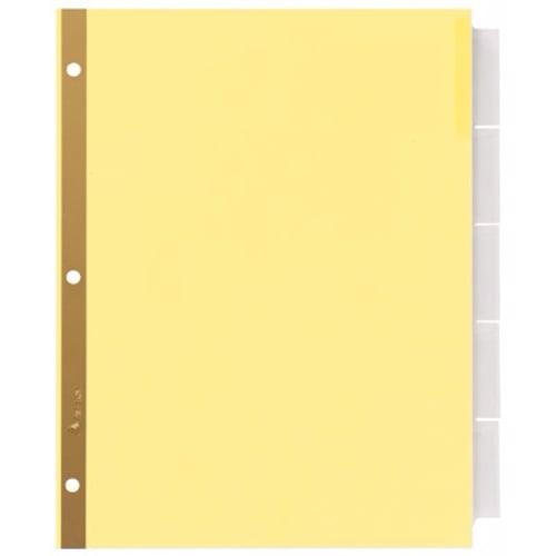 Avery 5-tab Clear Dividers Buff Paper WorkSaver Big Tab - 11110