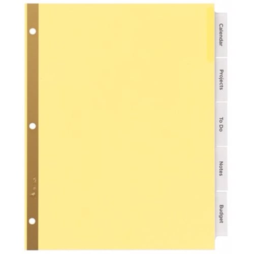 Avery 5-tab Clear Dividers Buff Paper WorkSaver Big Tab - 11110