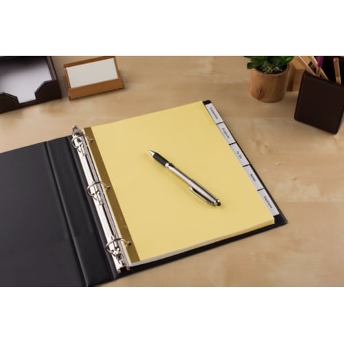 Avery 5-tab Clear Dividers Buff Paper WorkSaver Big Tab - 11110