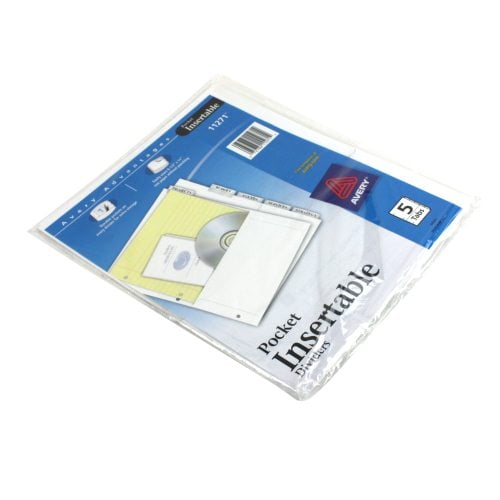 Avery 5-tab Clear Insertable WorkSaver Pocket Dividers - 11271