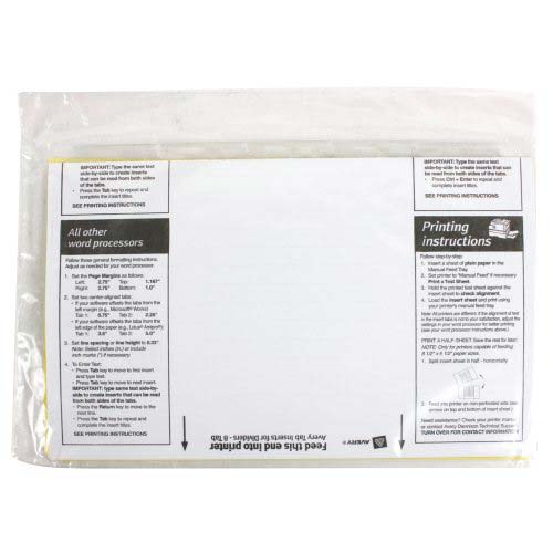 Avery 5-tab Clear WorkSaver Insertable Tab Dividers - 11102