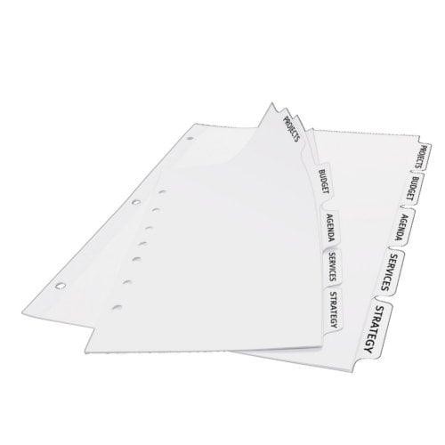 Avery 5-Tab Index Maker Clear Label Dividers with White Tabs - 1 Set