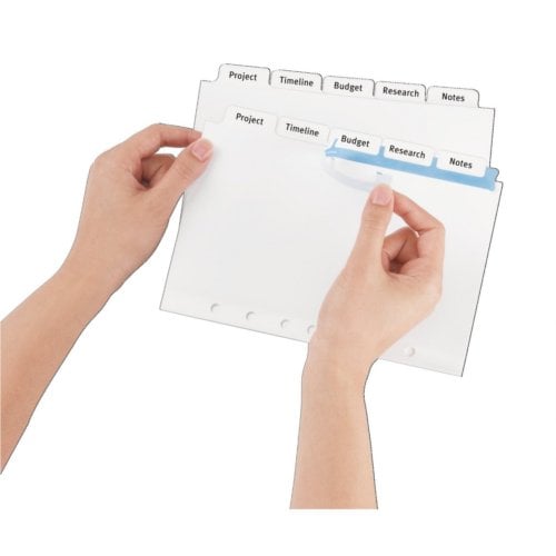Avery 5-Tab Index Maker Clear Label Dividers with White Tabs - 1 Set