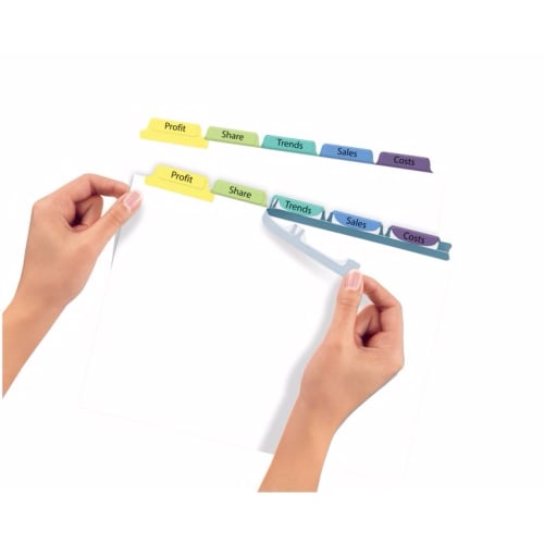 Avery 5-tab Multicolor 11" x 8.5" Clear Label Dividers 25pk - 11992