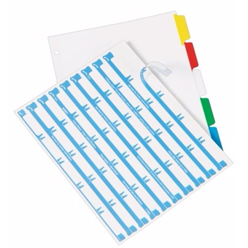 Avery 5-tab Multicolor 11" x 8.5" White Dividers 1 set - 11406