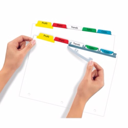 Avery 5-tab Multicolor 11" x 8.5" White Dividers 5pk - 11418