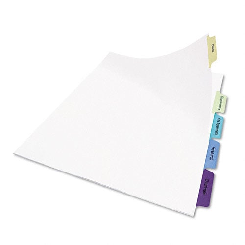 Avery 5-Tab Multicolor Clear Label Unpunched Dividers (25pk) - 11998