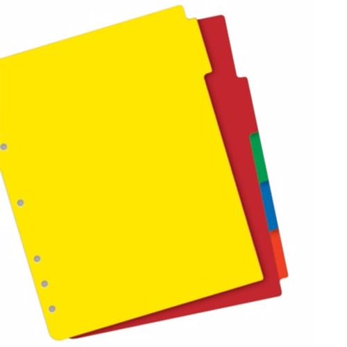 Avery 5-tab Multicolor Plastic Index Tab Dividers 1 set - 23080