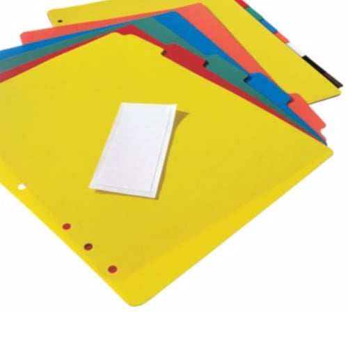 Avery 5-tab Multicolor Plastic Index Tab Dividers 1 set - 23080