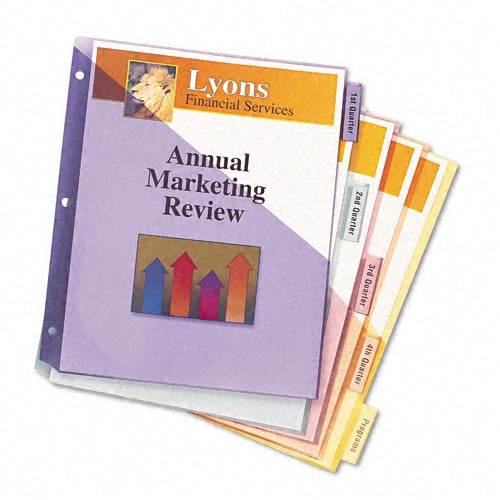 Avery 5-tab Multicolor WorkSaver Big Tab 2 Pocket Dividers - 11906