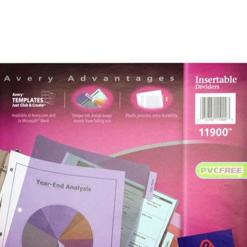 Avery 5-tab Multicolor WorkSaver Big Tab Plastic Dividers - 11900