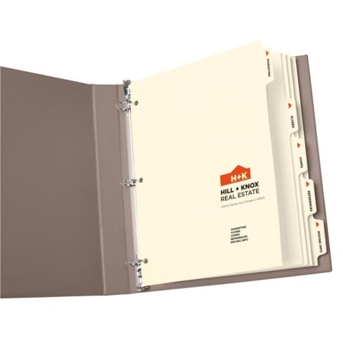 Avery 5-Tab Print-On Dividers with Ivory Tabs - 1 Set