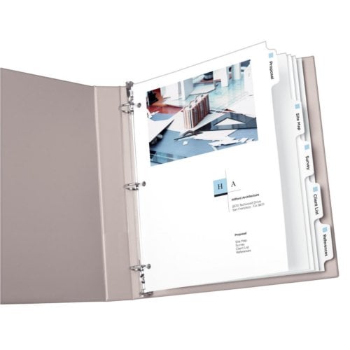 Avery 5-Tab Print-On Dividers with White Tabs 5 sets - 11515