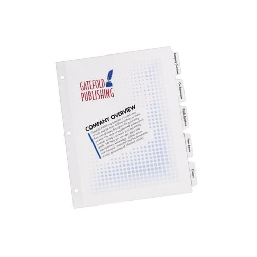 Avery 5-Tab Print-On Dividers with White Tabs 25 sets - 11517 - Clearance Sale
