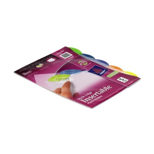 Avery 5 tab Style Edge Insertable Tab Reference Dividers - 11200
