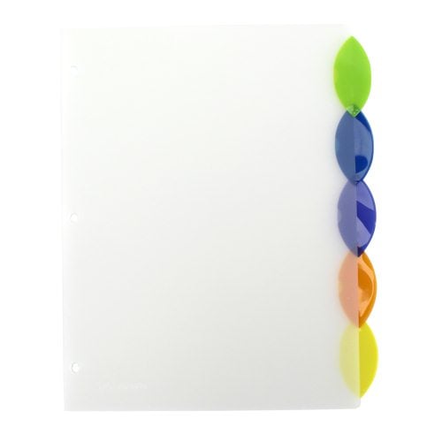 Avery 5 tab Style Edge Insertable Tab Reference Dividers - 11200
