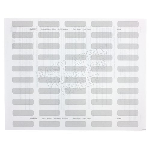 Avery 5-tab Translucent 11" x 8.5" Translucent Dividers 1 set - 11449