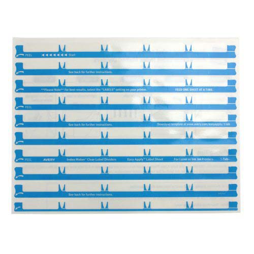 Avery 5-tab Translucent 11" x 8.5" Translucent Dividers 1 set - 11449