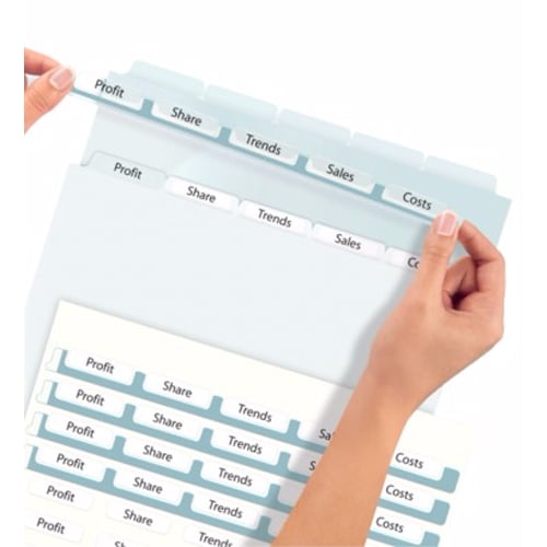 Avery 5-tab Translucent 11" x 8.5" Translucent Dividers 5pk - 12449