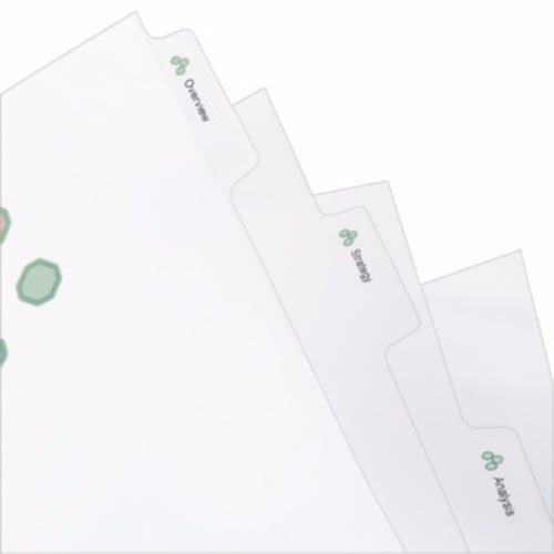 Avery 5-tab Translucent 11" x 8.5" Translucent Dividers 5pk - 12449