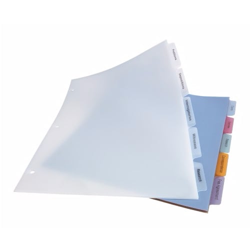Avery 5-tab Translucent 11" x 8.5" Translucent Dividers 5pk - 12449