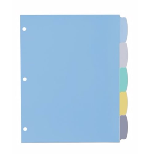 Avery 5-tab Translucent Durable Write-On Reference Index - 16170