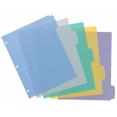 Avery 5-tab Translucent Durable Write-On Reference Index - 16170