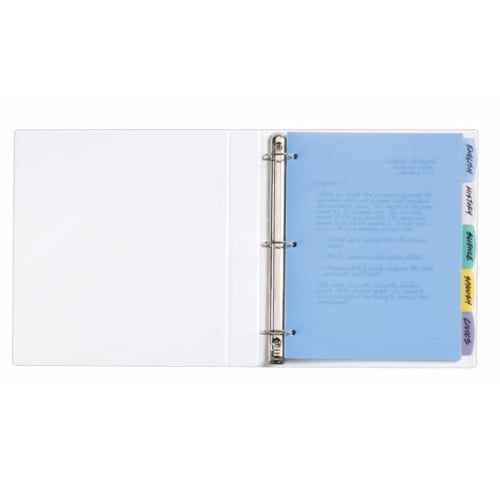 Avery 5-tab Translucent Durable Write-On Reference Index - 16170