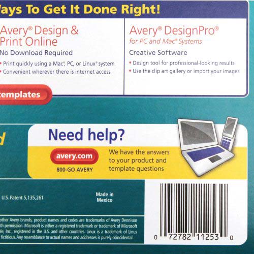 Avery 5-tab White 11" x 8.5" Clear Label Dividers 1 set - 11253