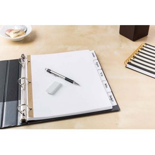 Avery 5-tab White Big Tab Write-On Dividers - 23075