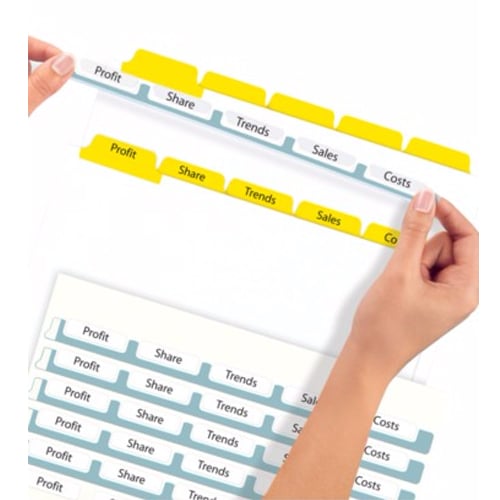Avery 5-tab Yellow 11" x 8.5" White Dividers 5pk - 11414