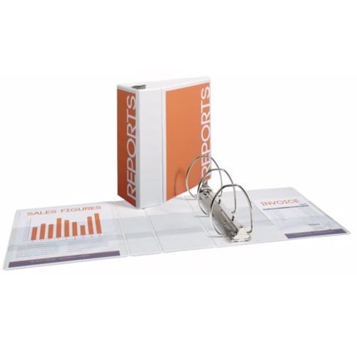 Avery 5" White Durable View Binders with EZD Rings 2pk - 09901