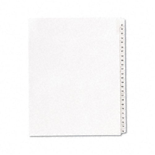 Avery 51-75 Legal 11" x 8.5" Allstate Style Collated Dividers - 01703 - Clearance Sale