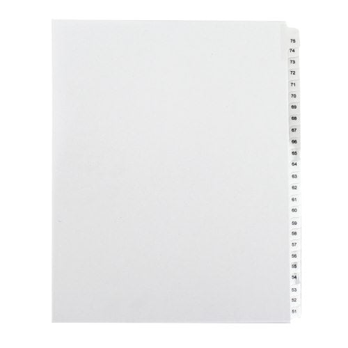 Avery 51-75 Legal 11" x 8.5" Allstate Style Collated Dividers - 01703 - Clearance Sale