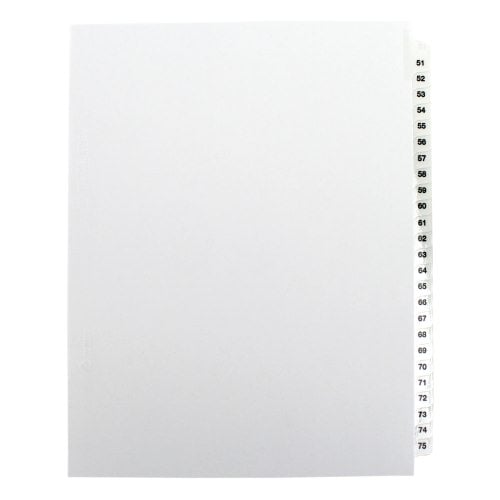 Avery 51-75/TOC Legal 11" x 8.5" Avery Style Collated Dividers - 11396