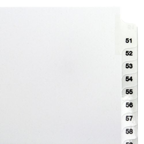 Avery 51-75/TOC Legal 11" x 8.5" Avery Style Collated Dividers - 11396