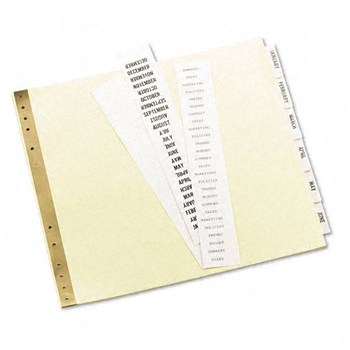 Avery 6-tab 9.5x11 Clear Data Binder Top Insertable Tabs - 11730