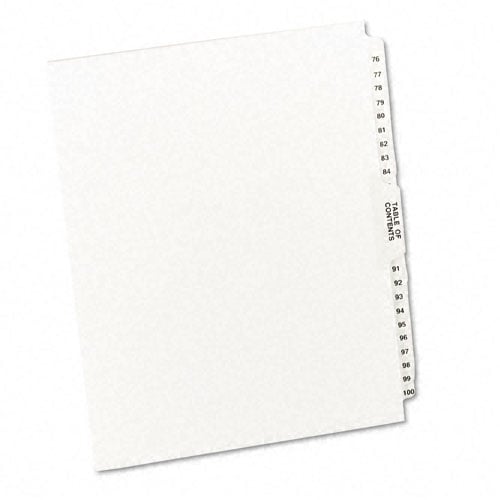 Avery 76-100/TOC Legal 11" x 8.5" Avery Style Collated Dividers - 11397 - Clearance Sale