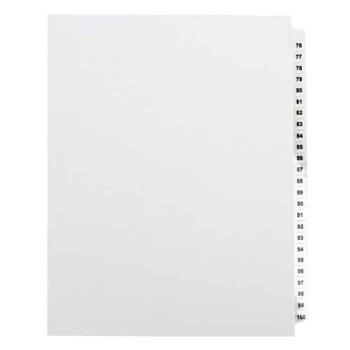 Avery 76-100/TOC Legal 11" x 8.5" Avery Style Collated Dividers - 11397 - Clearance Sale