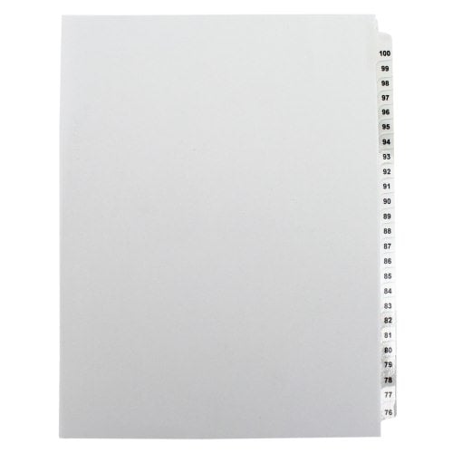 Avery 76-100 White Legal 11" x 8.5" Avery Style Collated Dividers - 01333 - Clearance Sale