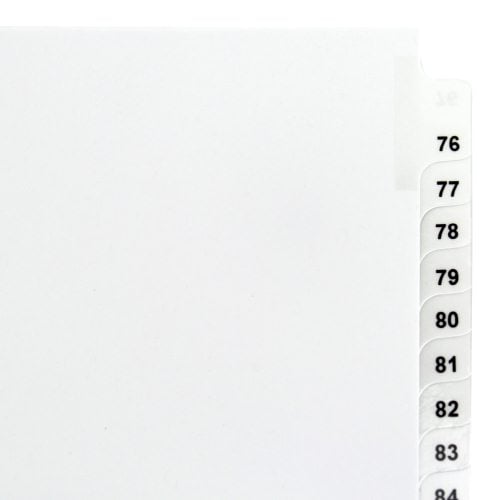 Avery 76-100 White Legal 11" x 8.5" Avery Style Collated Dividers - 01333 - Clearance Sale
