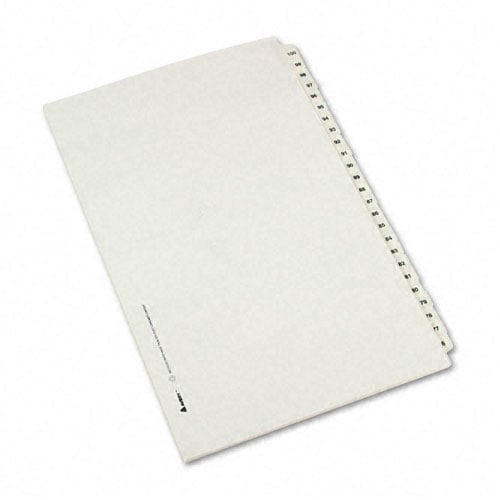 Avery 76-100 White Legal 14" x 8.5" Avery Style Collated Dividers - 01433