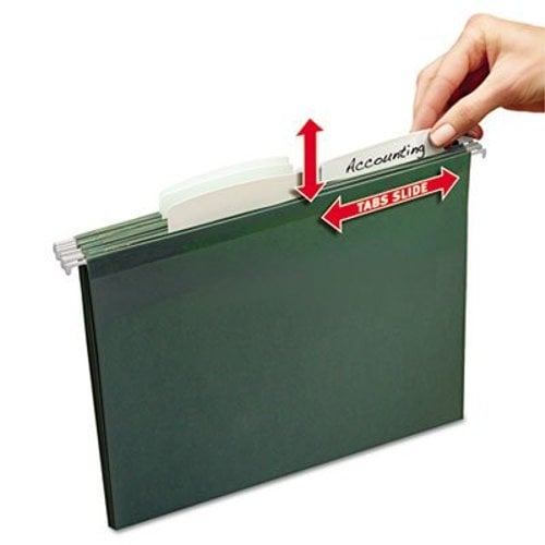 Avery 8.5" x 11" Green Slide & Lift Tab Hanging File Folders - with Plastic Tabs - 12pk