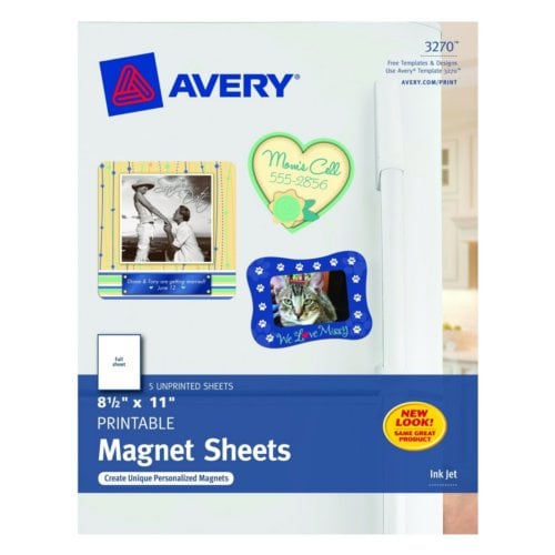 Avery 8.5" x 11" Matte Printable Magnet Sheets 5pk - 3270