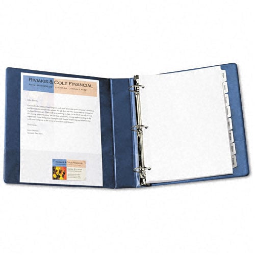 Avery 8-tab 11" x 8.5" Clear Label Punched Dividers 5 sets - 11437