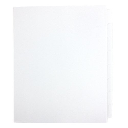 Avery 8-tab 11" x 8.5" Clear Label Unpunched Dividers 25pk - 11444