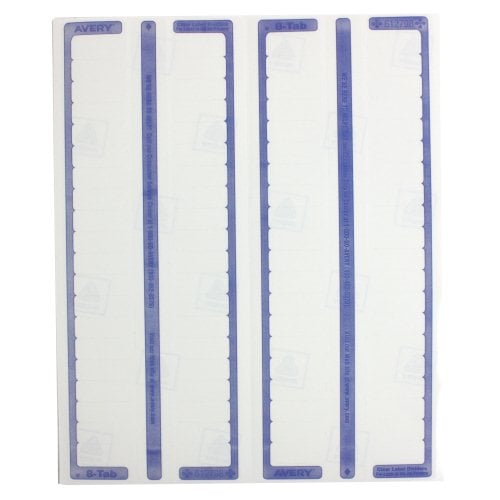 Avery 8-tab 11" x 8.5" Clear Label Unpunched Dividers 25pk - 11444